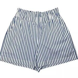 Express Women's Size Small Striped High Waist Paper Bag Shorts New